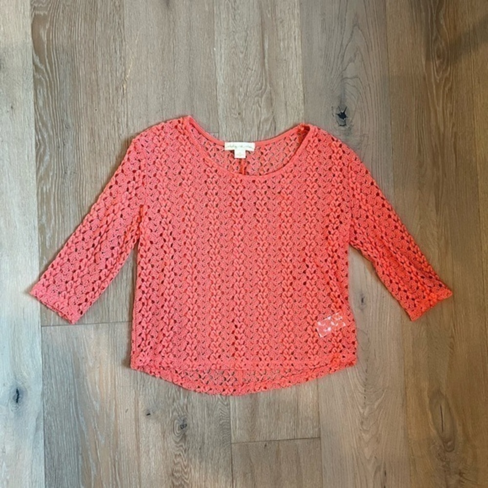Staring at Stars Anthropologie Woven Sweater in Orange Women’s Size Medium